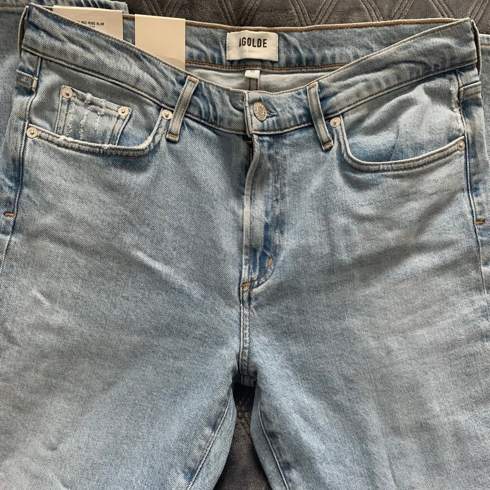 Agolde Toni Daylight Slim Mid Rise Straight Leg Jeans Sz 31 NWT - Picture 5 of 12